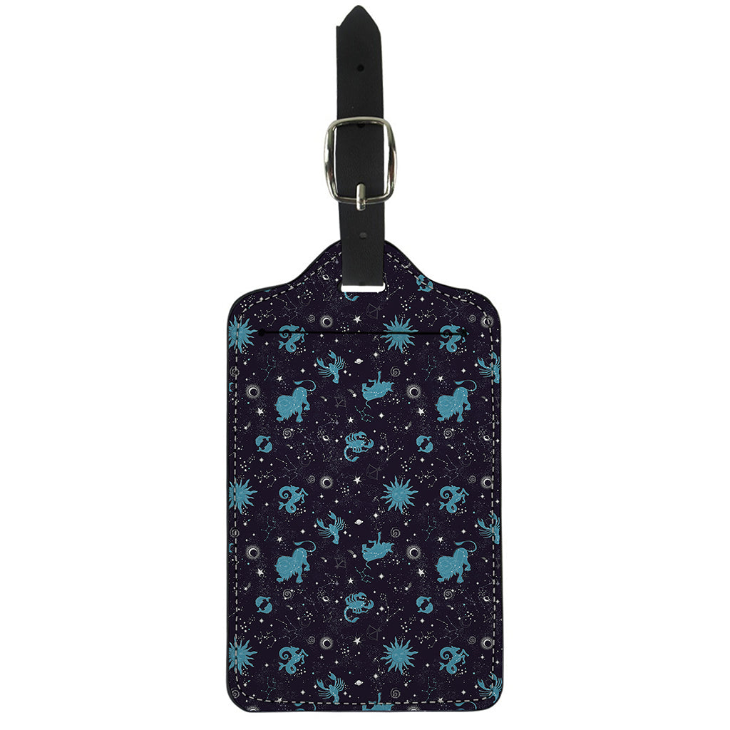 Constellation Zodiac Signs Pattern Print Luggage Tag