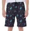 Constellation Zodiac Signs Pattern Print Men's Beach Shorts