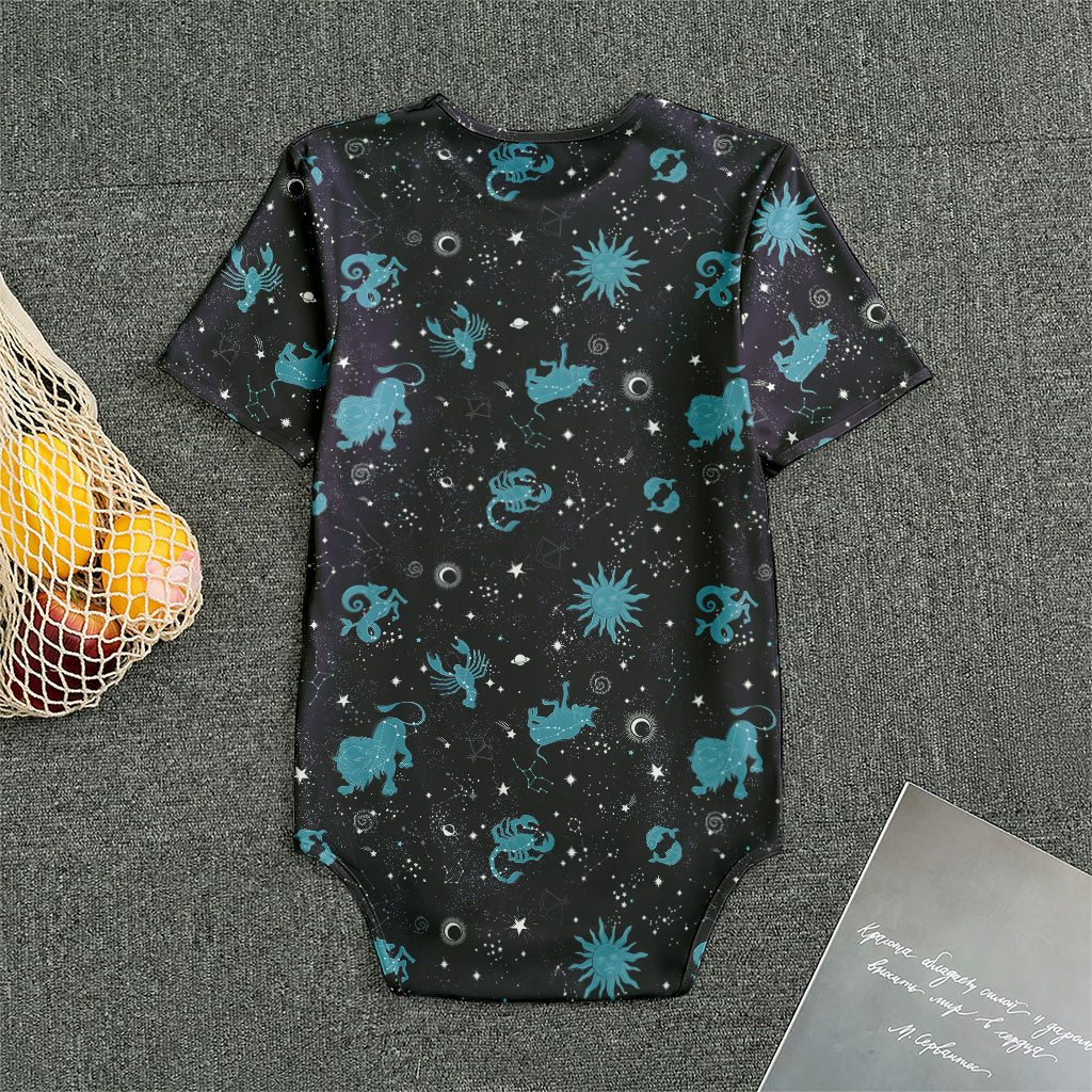 Constellation Zodiac Signs Pattern Print Men's Bodysuit