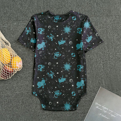 Constellation Zodiac Signs Pattern Print Men's Bodysuit