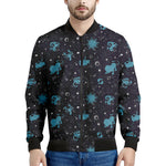 Constellation Zodiac Signs Pattern Print Men's Bomber Jacket