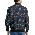 Constellation Zodiac Signs Pattern Print Men's Bomber Jacket