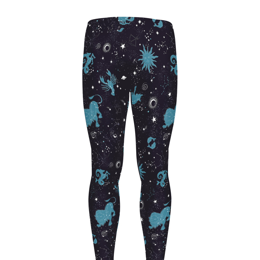 Constellation Zodiac Signs Pattern Print Men's leggings
