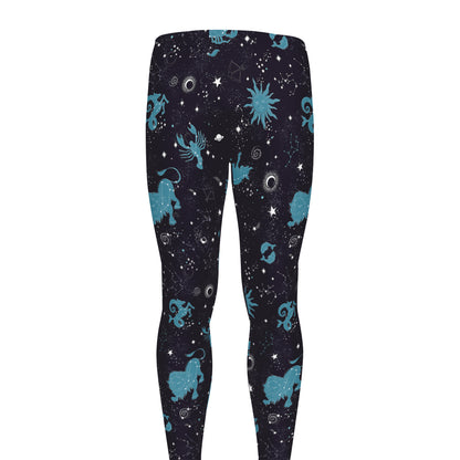 Constellation Zodiac Signs Pattern Print Men's leggings