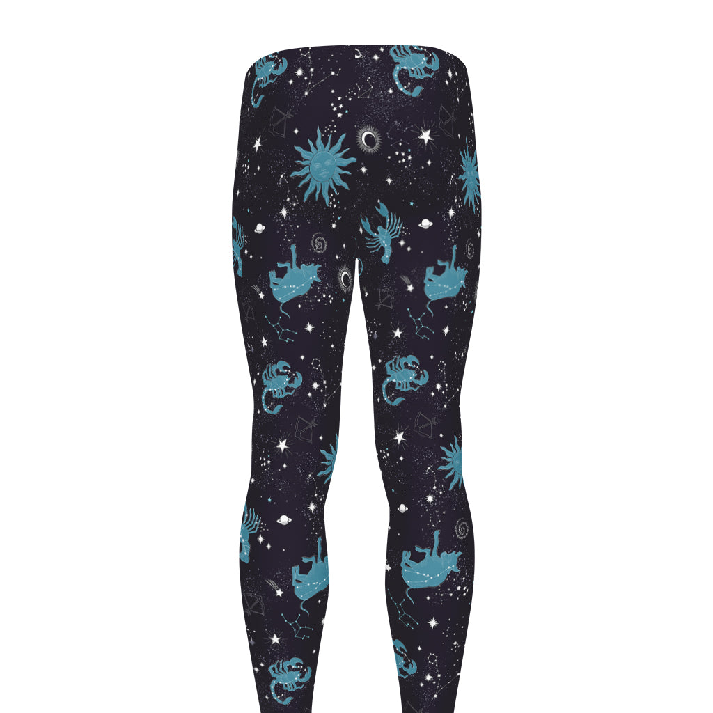 Constellation Zodiac Signs Pattern Print Men's leggings