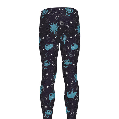 Constellation Zodiac Signs Pattern Print Men's leggings
