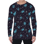 Constellation Zodiac Signs Pattern Print Men's Long Sleeve T-Shirt