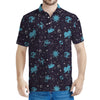 Constellation Zodiac Signs Pattern Print Men's Polo Shirt