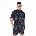 Constellation Zodiac Signs Pattern Print Men's Rompers