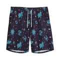 Constellation Zodiac Signs Pattern Print Men's Athletic Shorts