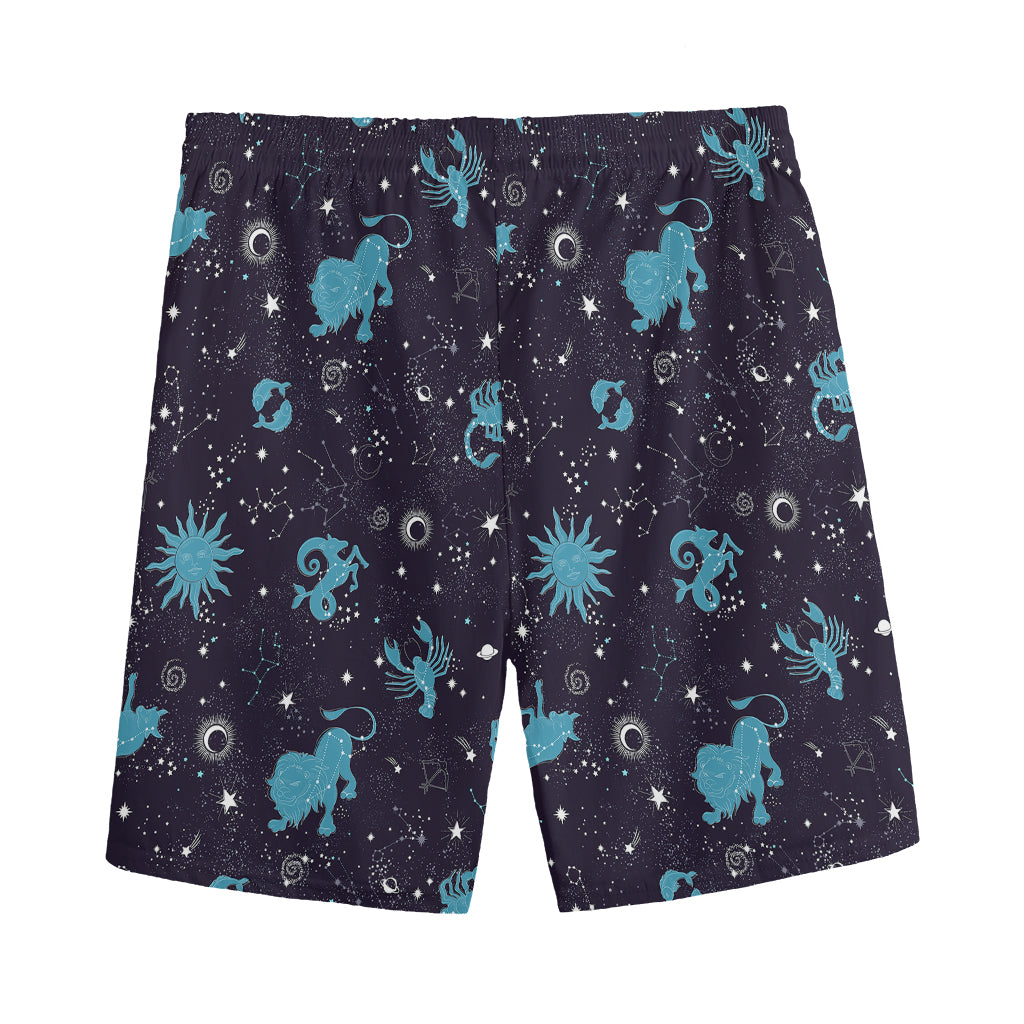 Constellation Zodiac Signs Pattern Print Men's Sports Shorts