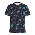 Constellation Zodiac Signs Pattern Print Men's Athletic T-Shirt