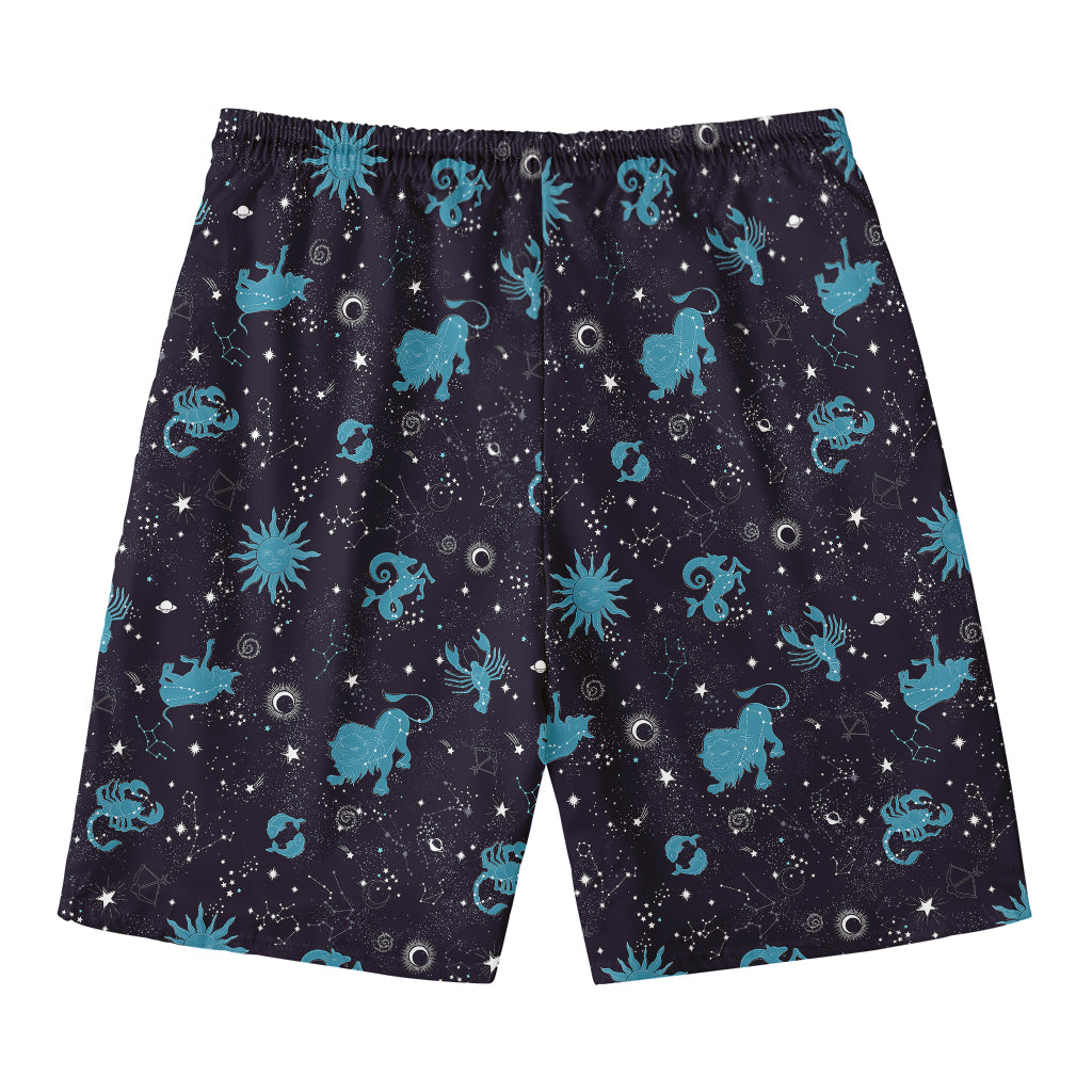 Constellation Zodiac Signs Pattern Print Men's Swim Trunks
