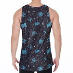 Constellation Zodiac Signs Pattern Print Men's Velvet Tank Top