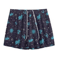 Constellation Zodiac Signs Pattern Print Mesh Shorts