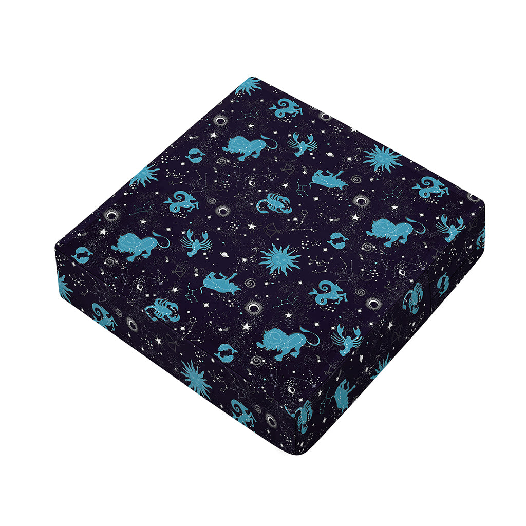 Constellation Zodiac Signs Pattern Print Outdoor Seat Cushion Cover