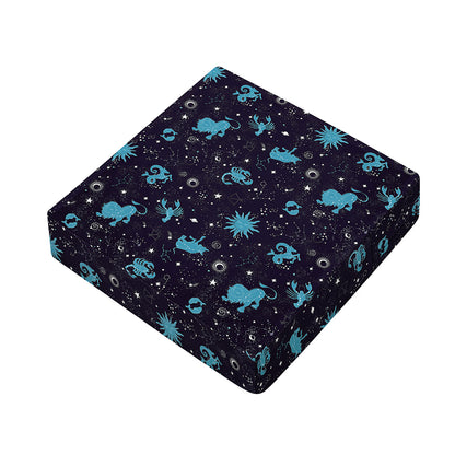 Constellation Zodiac Signs Pattern Print Outdoor Seat Cushion Cover