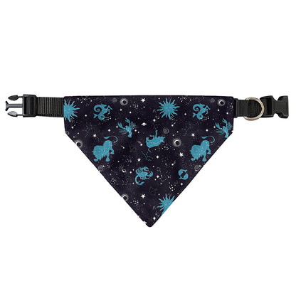 Constellation Zodiac Signs Pattern Print Over The Collar Dog Bandana