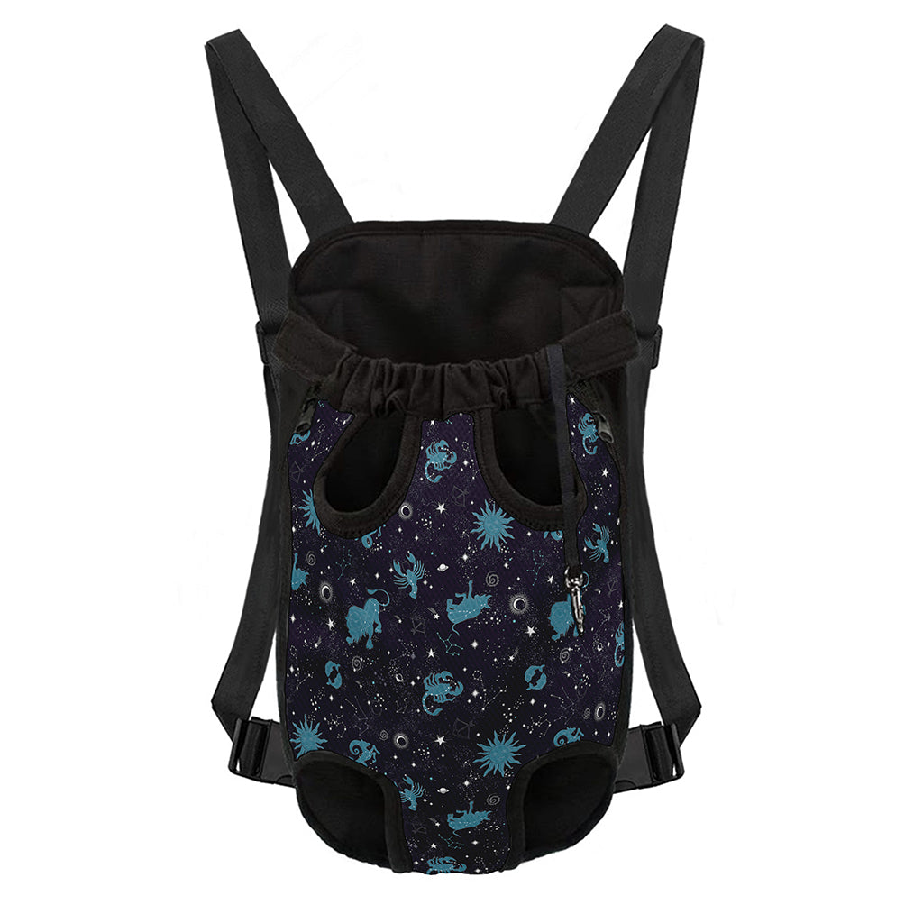 Constellation Zodiac Signs Pattern Print Pet Carrier Backpack