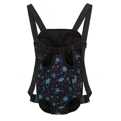 Constellation Zodiac Signs Pattern Print Pet Carrier Backpack