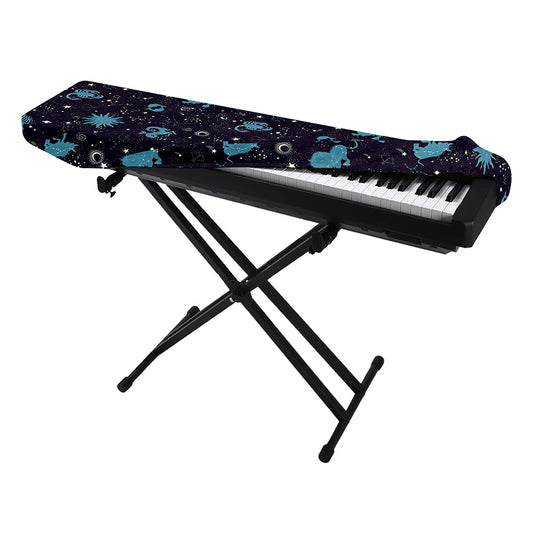 Constellation Zodiac Signs Pattern Print Piano Keyboard Cover