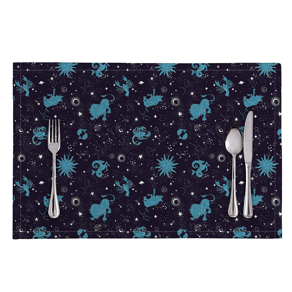 Constellation Zodiac Signs Pattern Print Placemat
