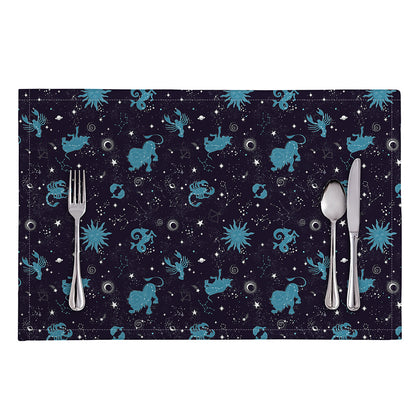Constellation Zodiac Signs Pattern Print Placemat