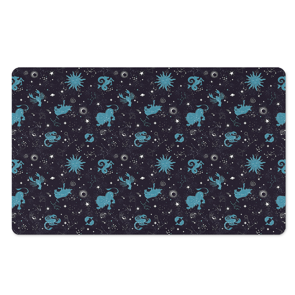 Constellation Zodiac Signs Pattern Print Polyester Doormat