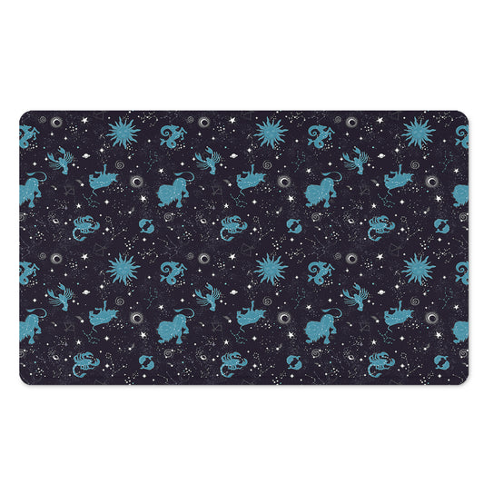 Constellation Zodiac Signs Pattern Print Polyester Doormat
