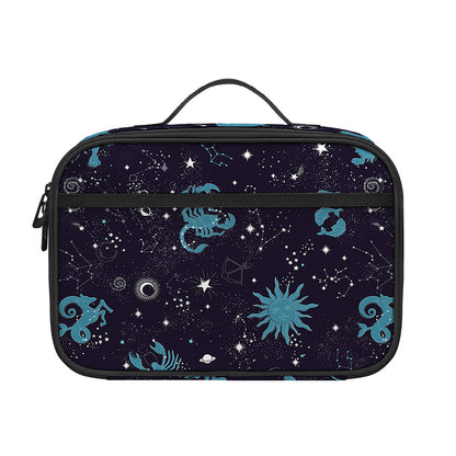 Constellation Zodiac Signs Pattern Print Portable Lunch Bag