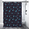 Constellation Zodiac Signs Pattern Print Premium Shower Curtain