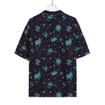 Constellation Zodiac Signs Pattern Print Rayon Hawaiian Shirt