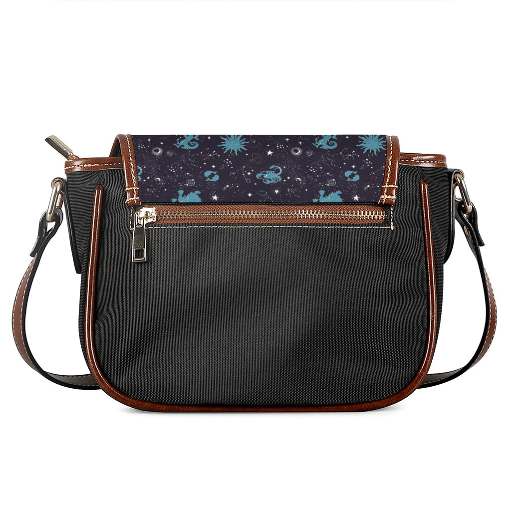 Constellation Zodiac Signs Pattern Print Saddle Bag