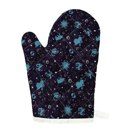 Constellation Zodiac Signs Pattern Print Single Oven Mitt