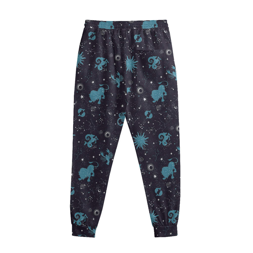 Constellation Zodiac Signs Pattern Print Sweatpants