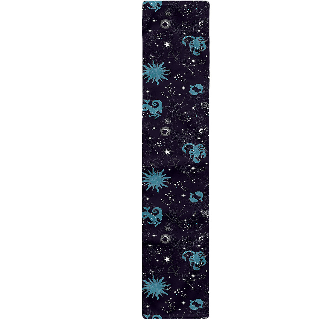 Constellation Zodiac Signs Pattern Print Table Runner