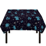Constellation Zodiac Signs Pattern Print Tablecloth