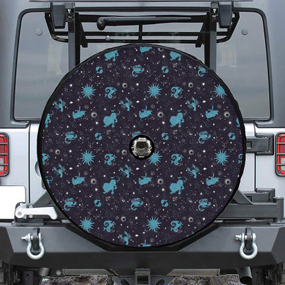 Constellation Zodiac Signs Pattern Print Tire Cover With Camera Hole