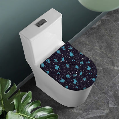 Constellation Zodiac Signs Pattern Print Toilet Lid Cover