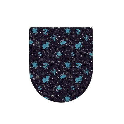 Constellation Zodiac Signs Pattern Print Toilet Lid Cover