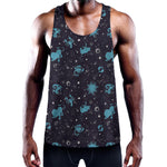 Constellation Zodiac Signs Pattern Print Training Tank Top