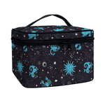 Constellation Zodiac Signs Pattern Print Travel Makeup Bag