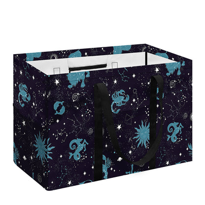 Constellation Zodiac Signs Pattern Print Utility Tote Bag