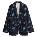 Constellation Zodiac Signs Pattern Print Women's Blazer