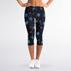 Constellation Zodiac Signs Pattern Print Women's Capri Leggings