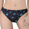 Constellation Zodiac Signs Pattern Print Women's Thong