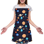 Constellations And Planets Pattern Print Adjustable Apron