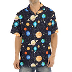 Constellations And Planets Pattern Print Aloha Shirt