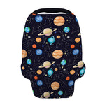 Constellations And Planets Pattern Print Baby Seat Cover