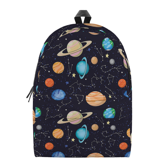 Constellations And Planets Pattern Print Backpack
